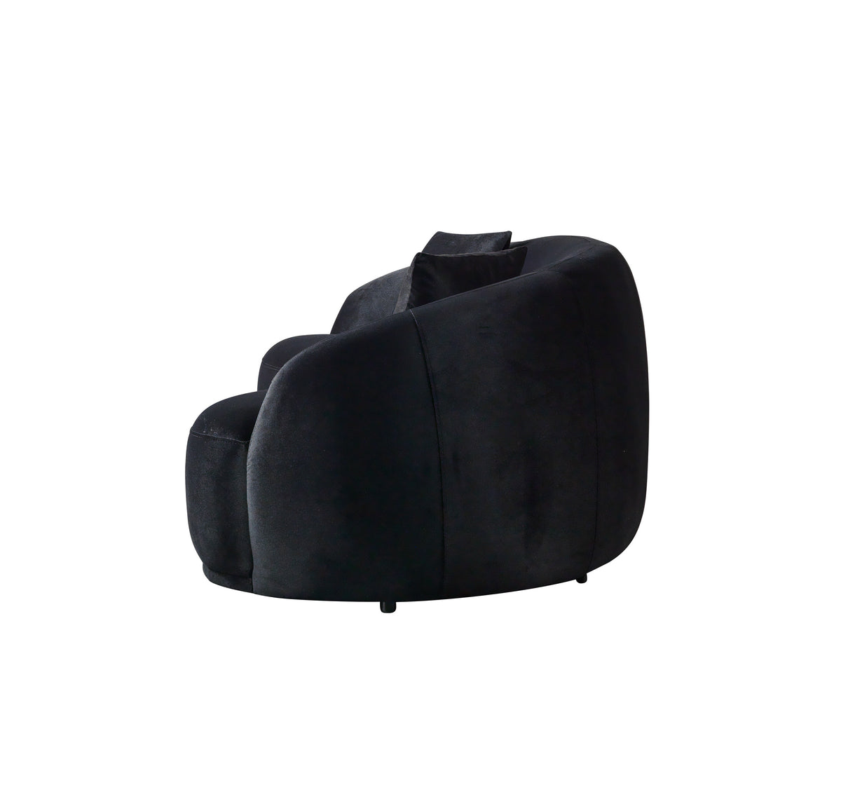 Emily Black Velvet Sofa 91"