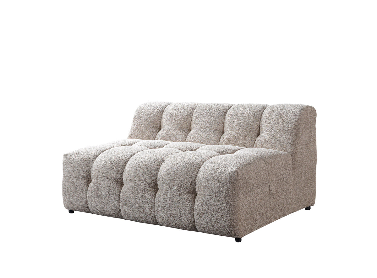 Ivy Sand Boucle Double Chaise 146" Sectional view 20