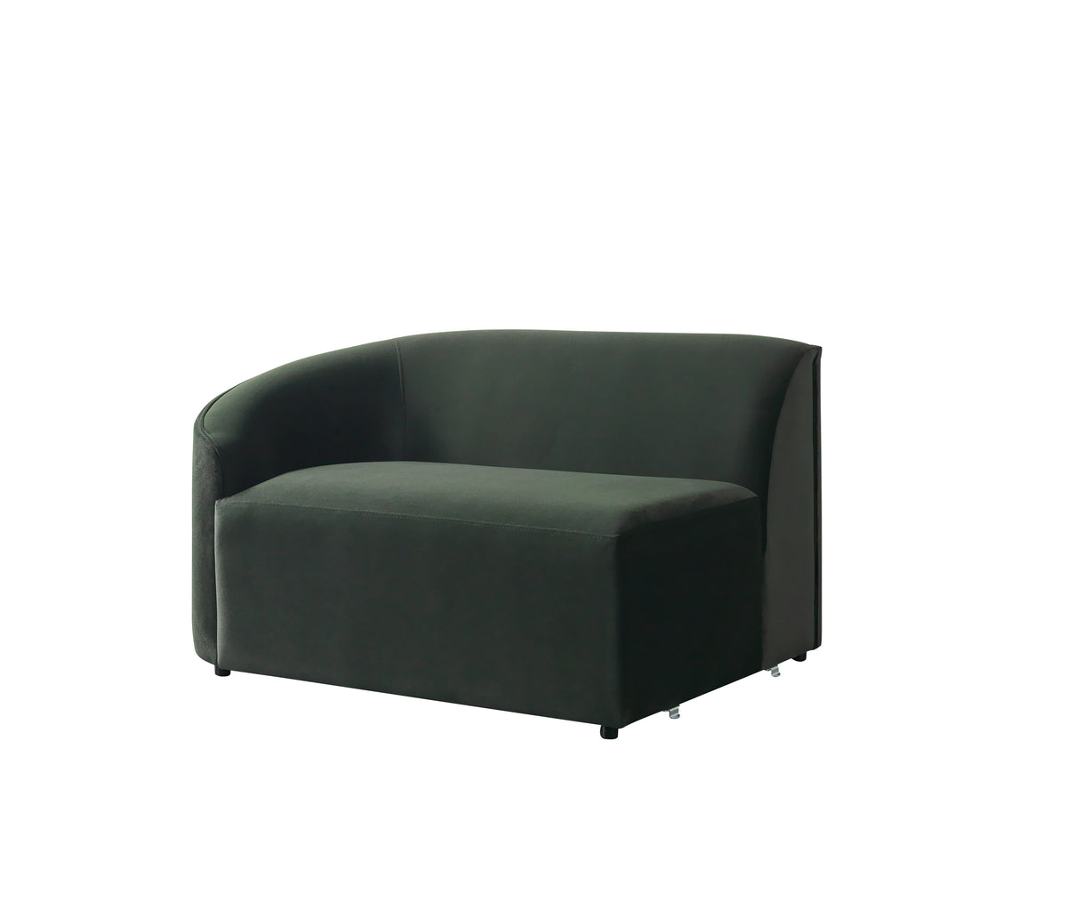 Cloe Green Velvet Curved 134" RAF Sectional view 13