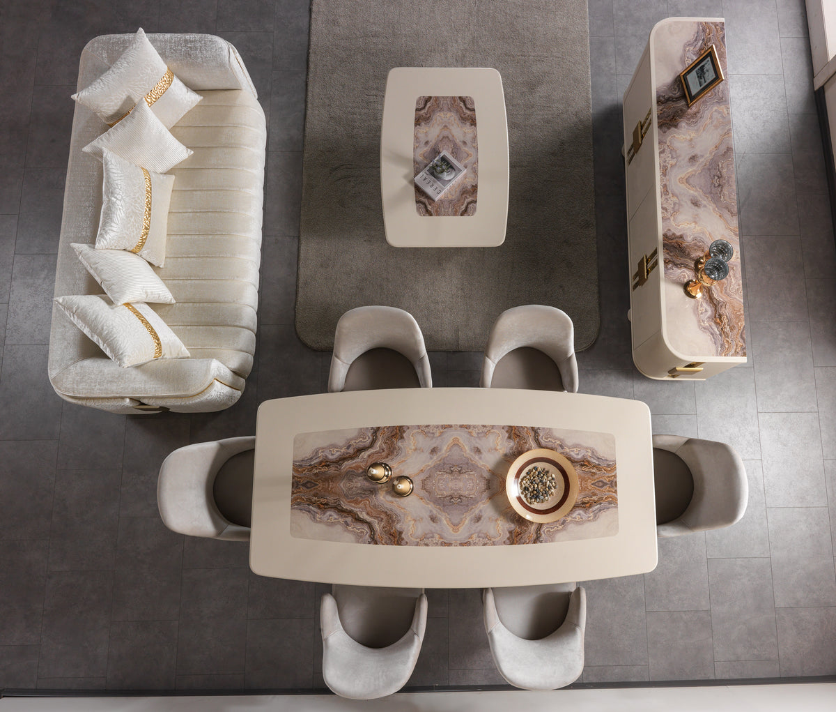 Carlina Ivory Coffee Table view 5