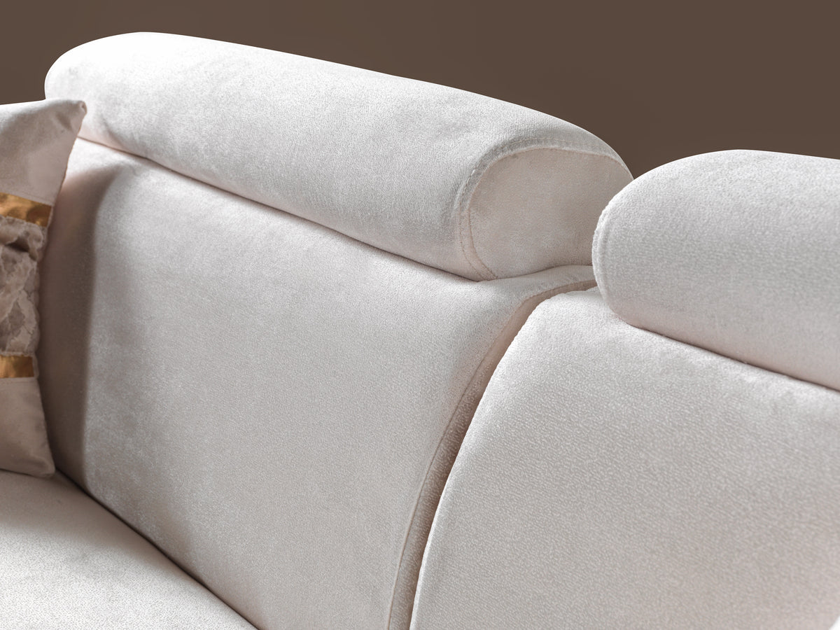 Fabiana Ivory Velvet Loveseat view 10
