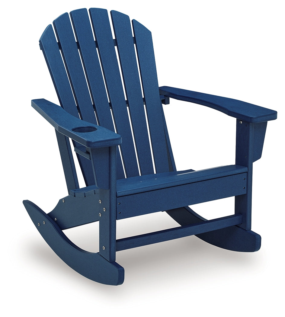 Sundown Shores Blue Outdoor Rocking Chair