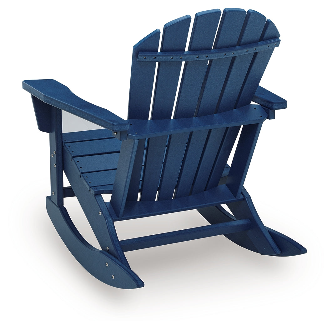 Sundown Shores Blue Outdoor Rocking Chair