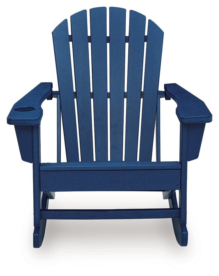 Sundown Shores Blue Outdoor Rocking Chair