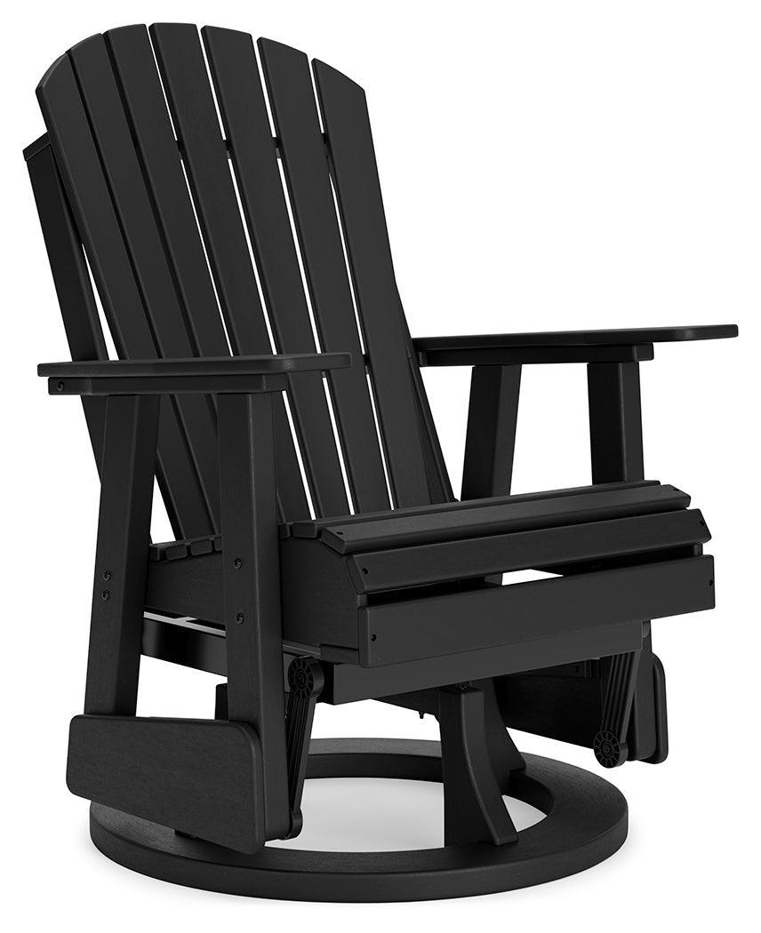 Hyland Wave Black Outdoor Swivel Glider Chair - Ella Furniture