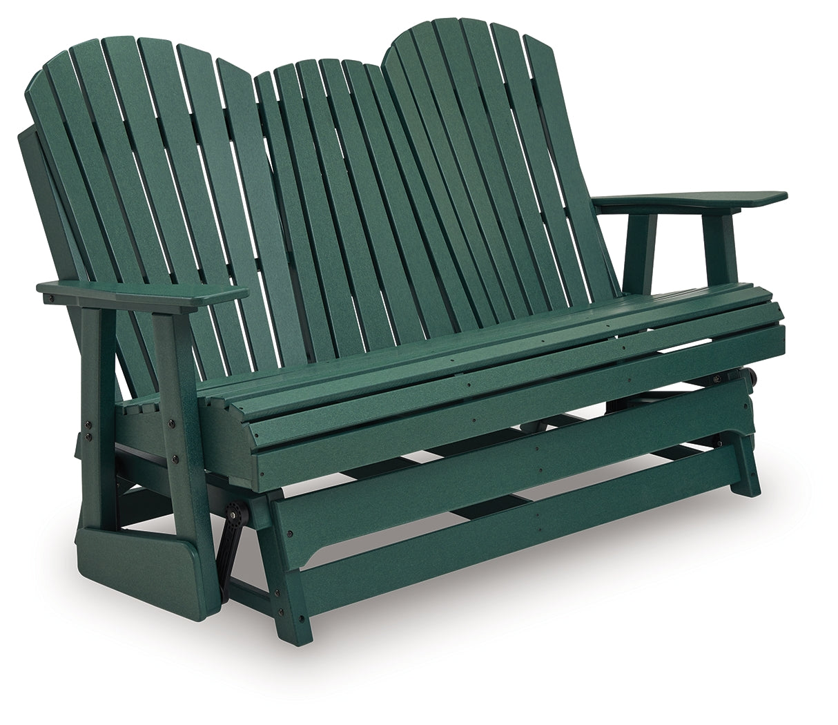 Shell Beach Green Outdoor Loveseat Glider
