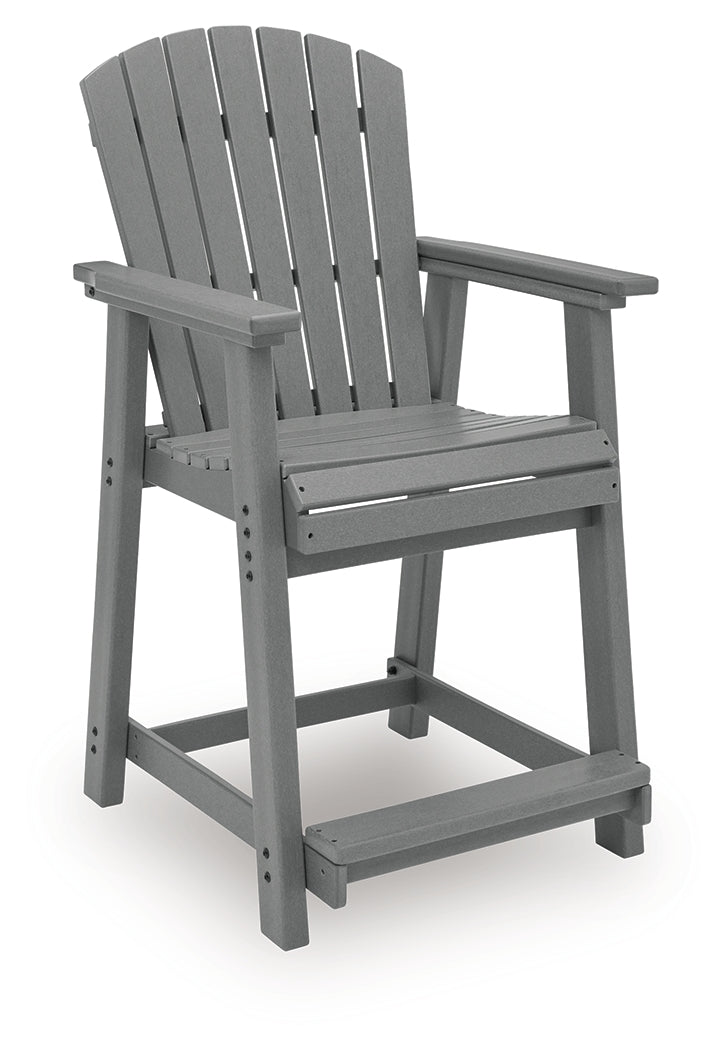 Sanctuary Beach Dark Gray Outdoor Counter Height Bar Stool (Set of 2)