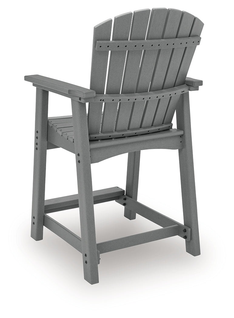 Sanctuary Dark Gray Beach Outdoor Counter Height Dining Table and 4 Barstools