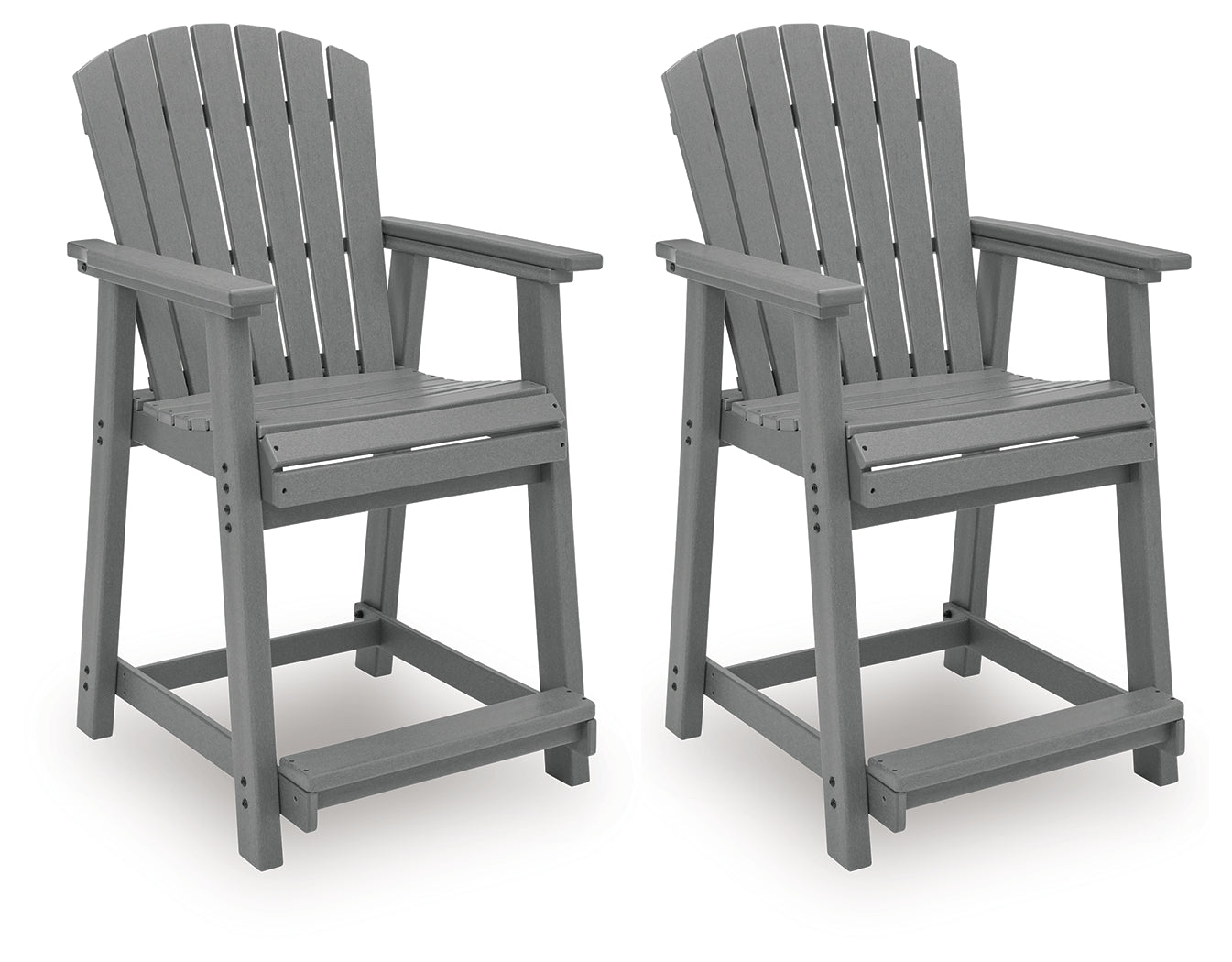 Sanctuary Dark Gray Beach Outdoor Counter Height Dining Table and 4 Barstools