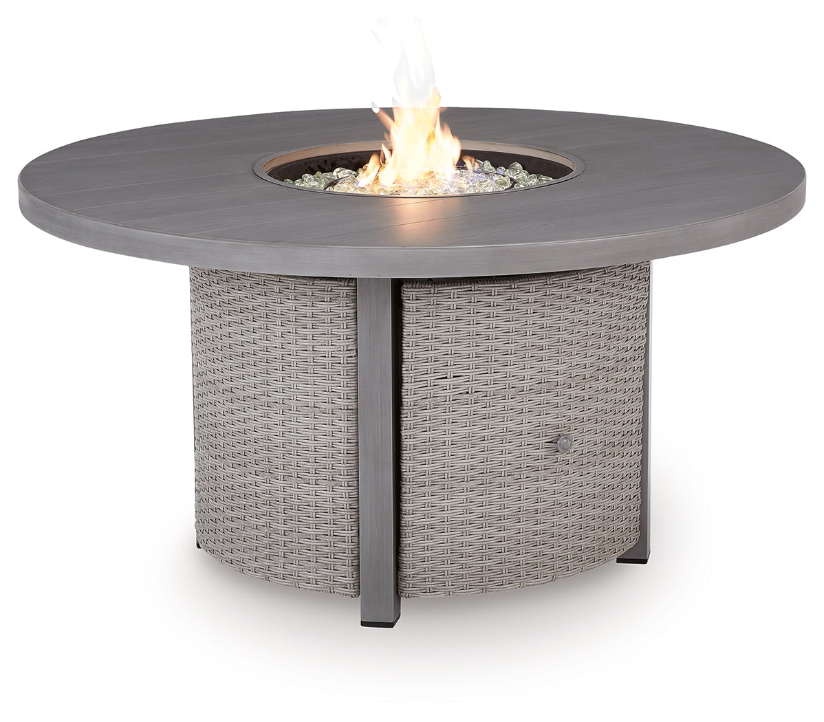 Half Moon Beach Gray Outdoor Fire Pit Table