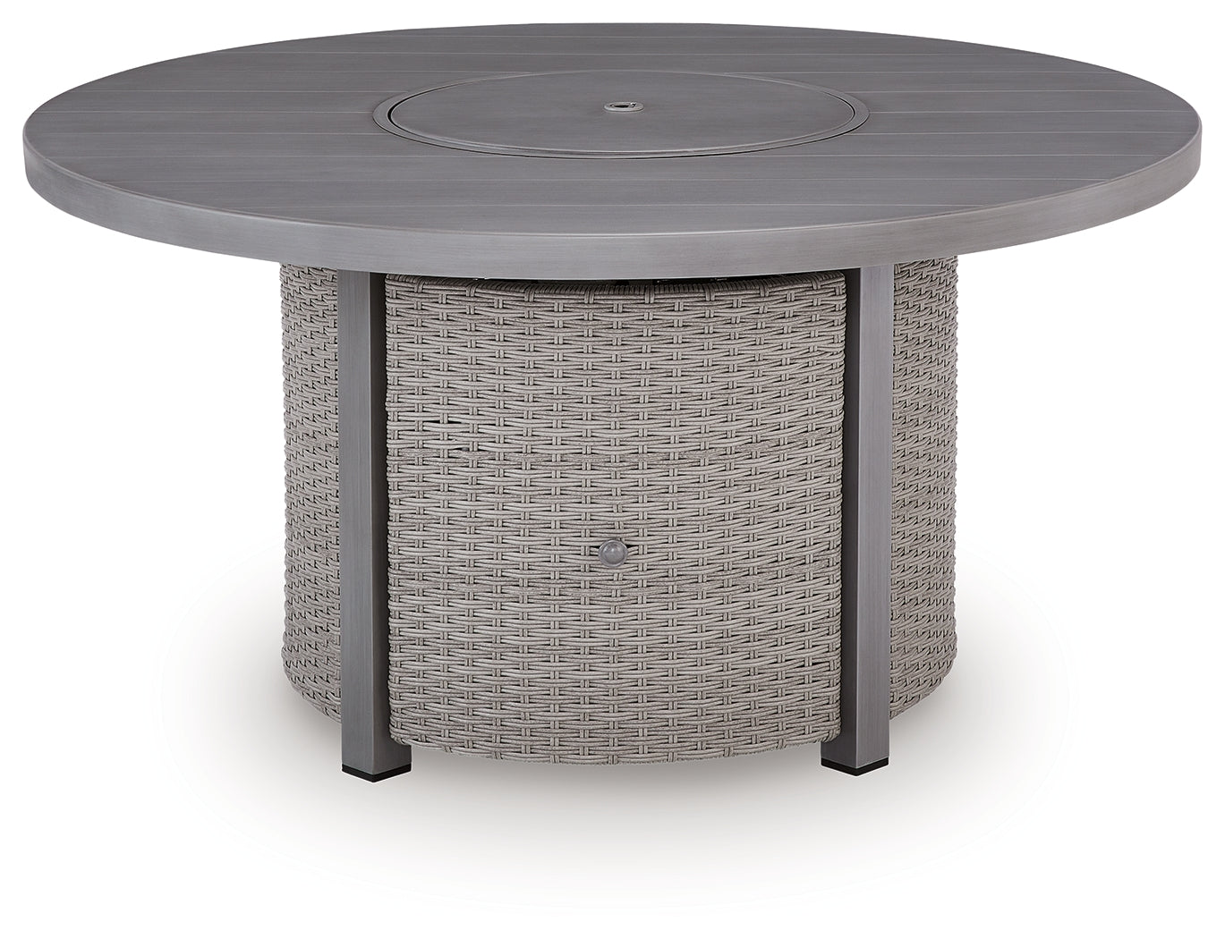 Half Moon Beach Gray Outdoor Fire Pit Table