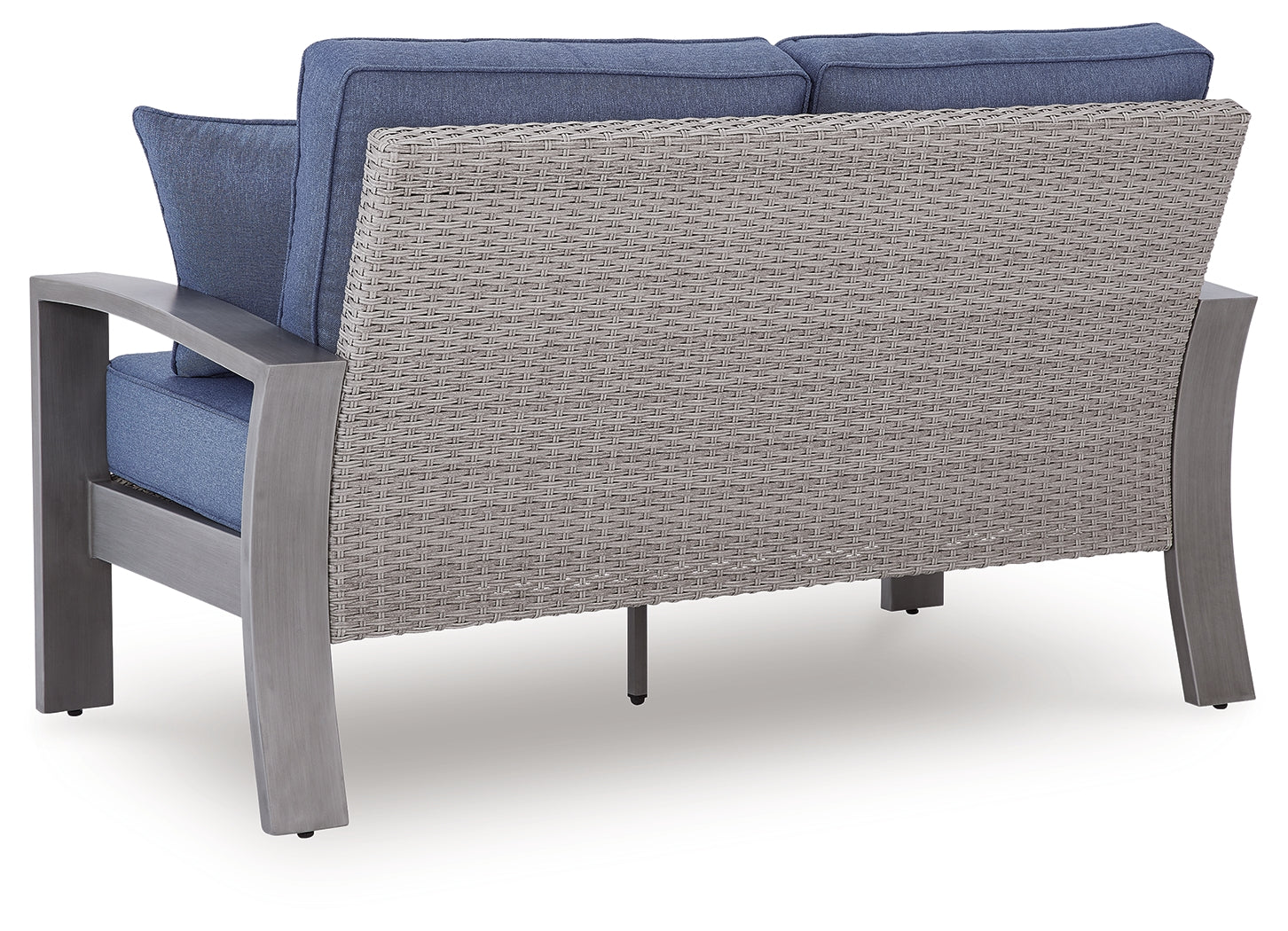 Half Blue/Gray Moon Beach Outdoor Sofa and Loveseat