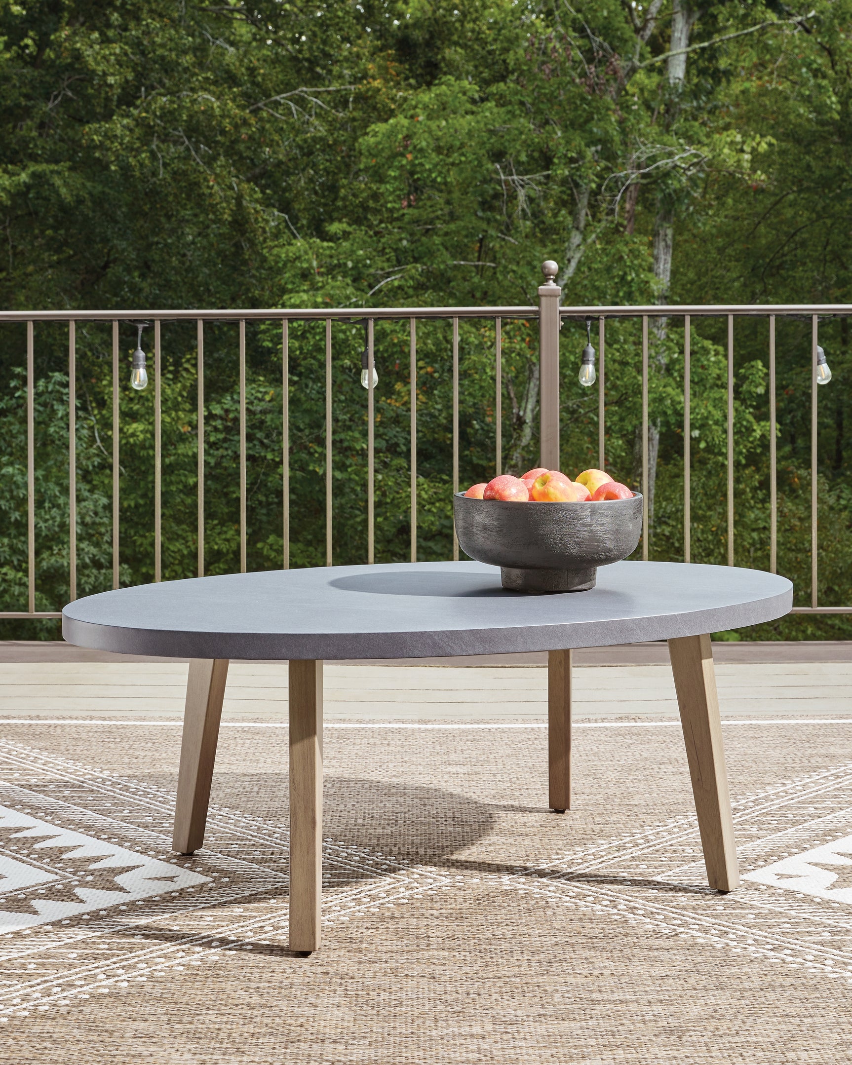 Harmony Natural/Gray Headlands Outdoor Sofa and Loveseat with Coffee Table