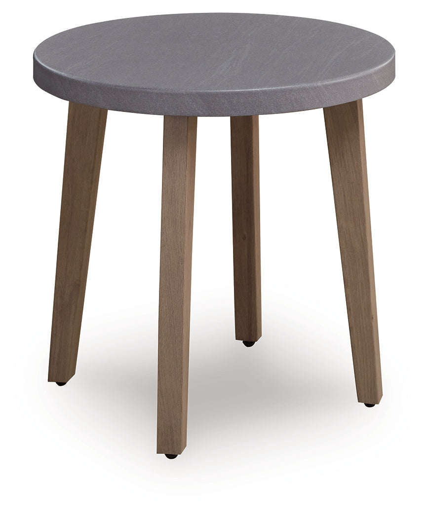 Harmony Headlands Natural/Gray Outdoor End Table