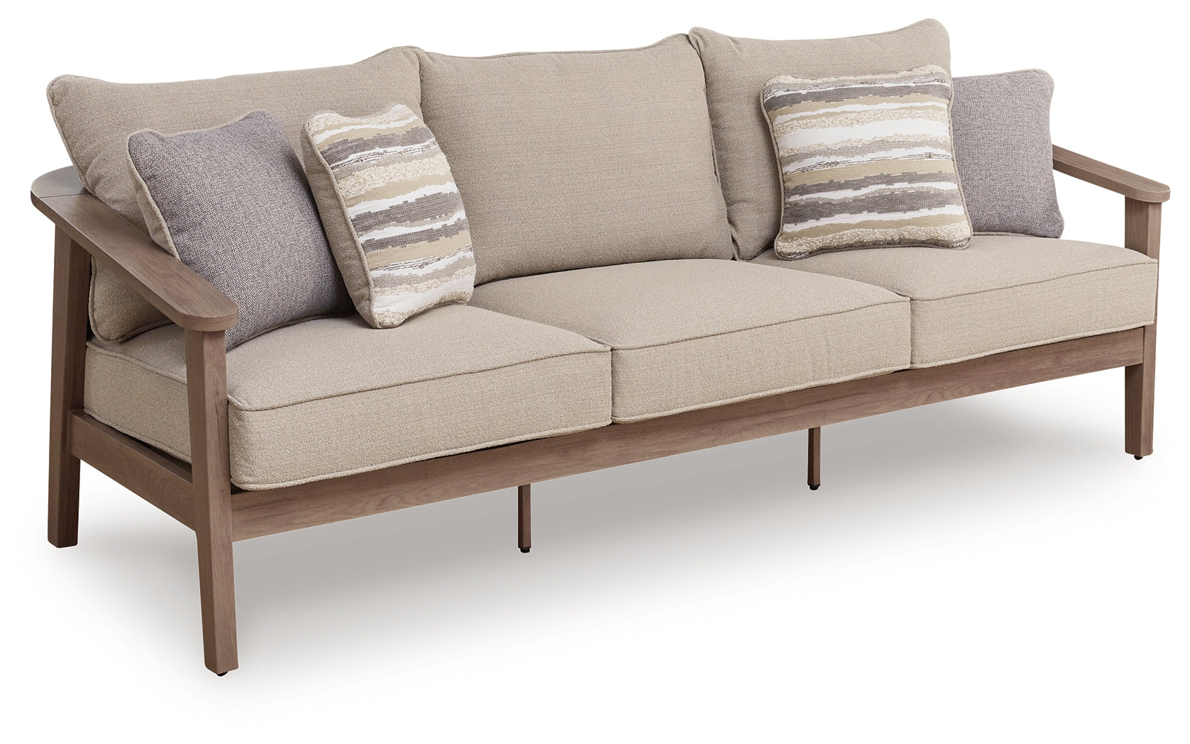 Harmony Headlands Natural/Gray Outdoor Sofa with Cushion