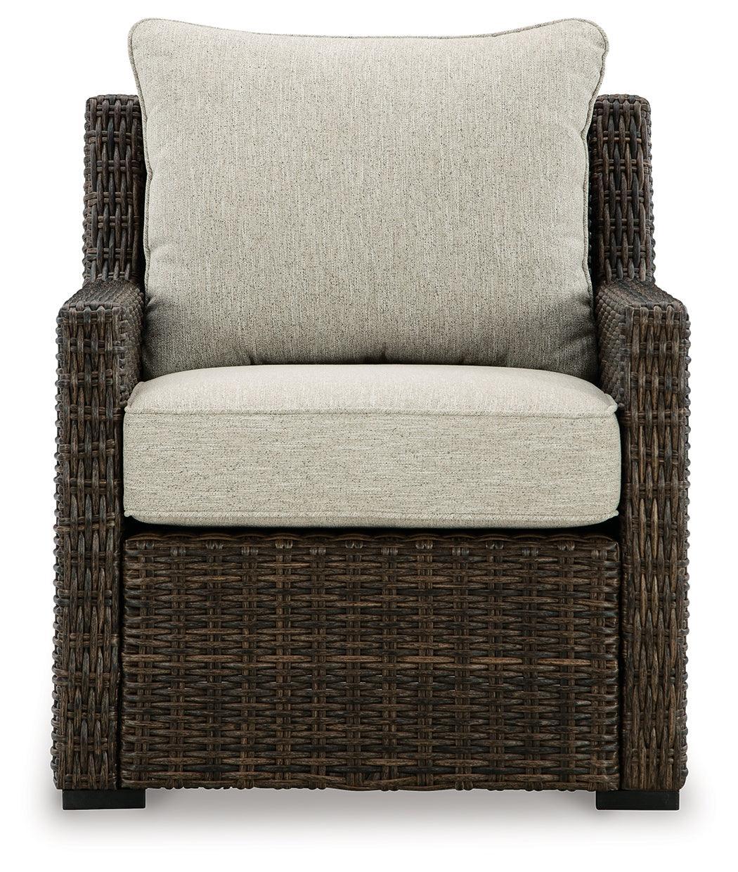 Brook Ranch Brown Outdoor Lounge Chair With Cushion - Ella Furniture