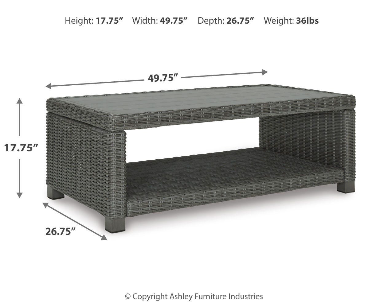 Elite Gray Park Outdoor Loveseat with Coffee Table