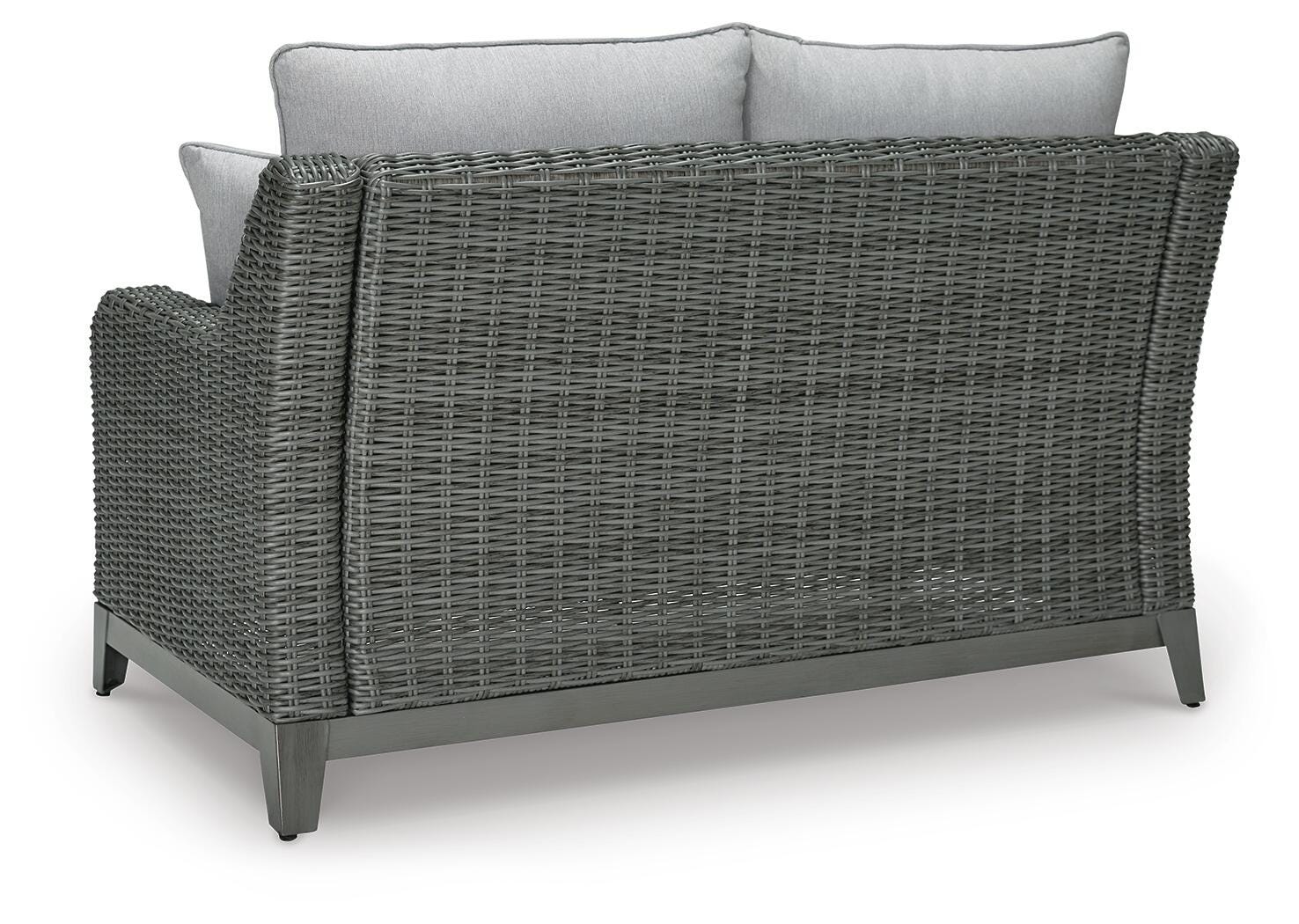 Elite Gray Park Outdoor Loveseat with Coffee Table