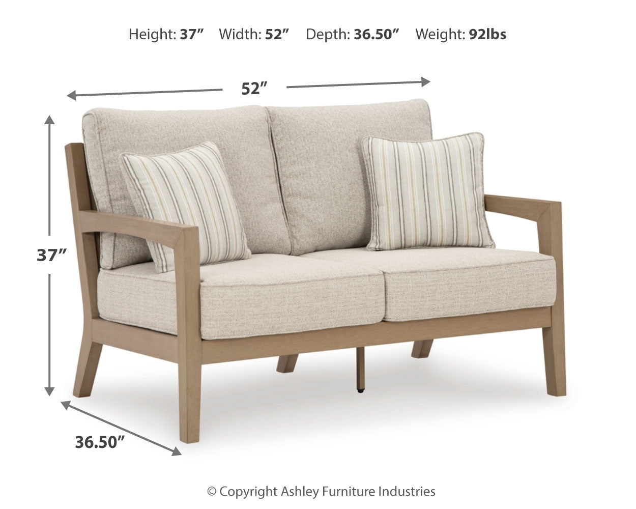 Hallow Driftwood Creek Outdoor Sofa and Loveseat with Coffee Table