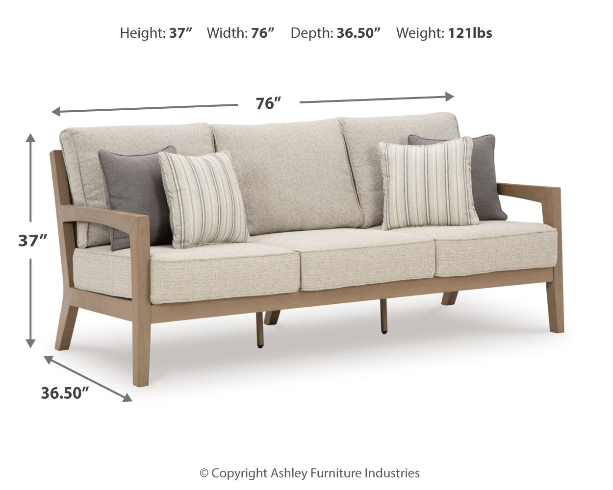 Hallow Driftwood Creek Outdoor Sofa and Loveseat with Coffee Table