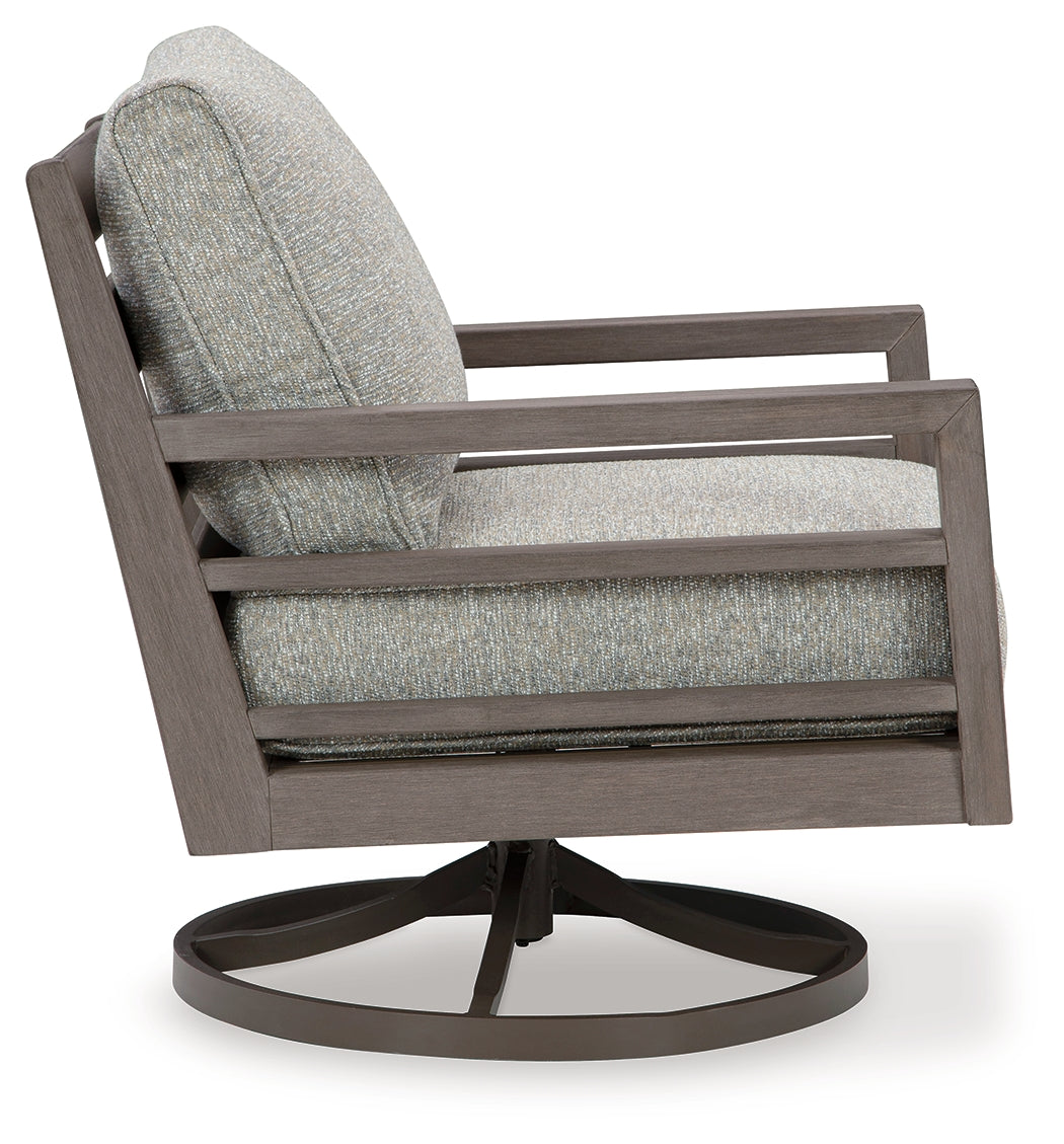 Hillside Gray/Brown Barn Outdoor Loveseat and 2 Chairs with Coffee Table