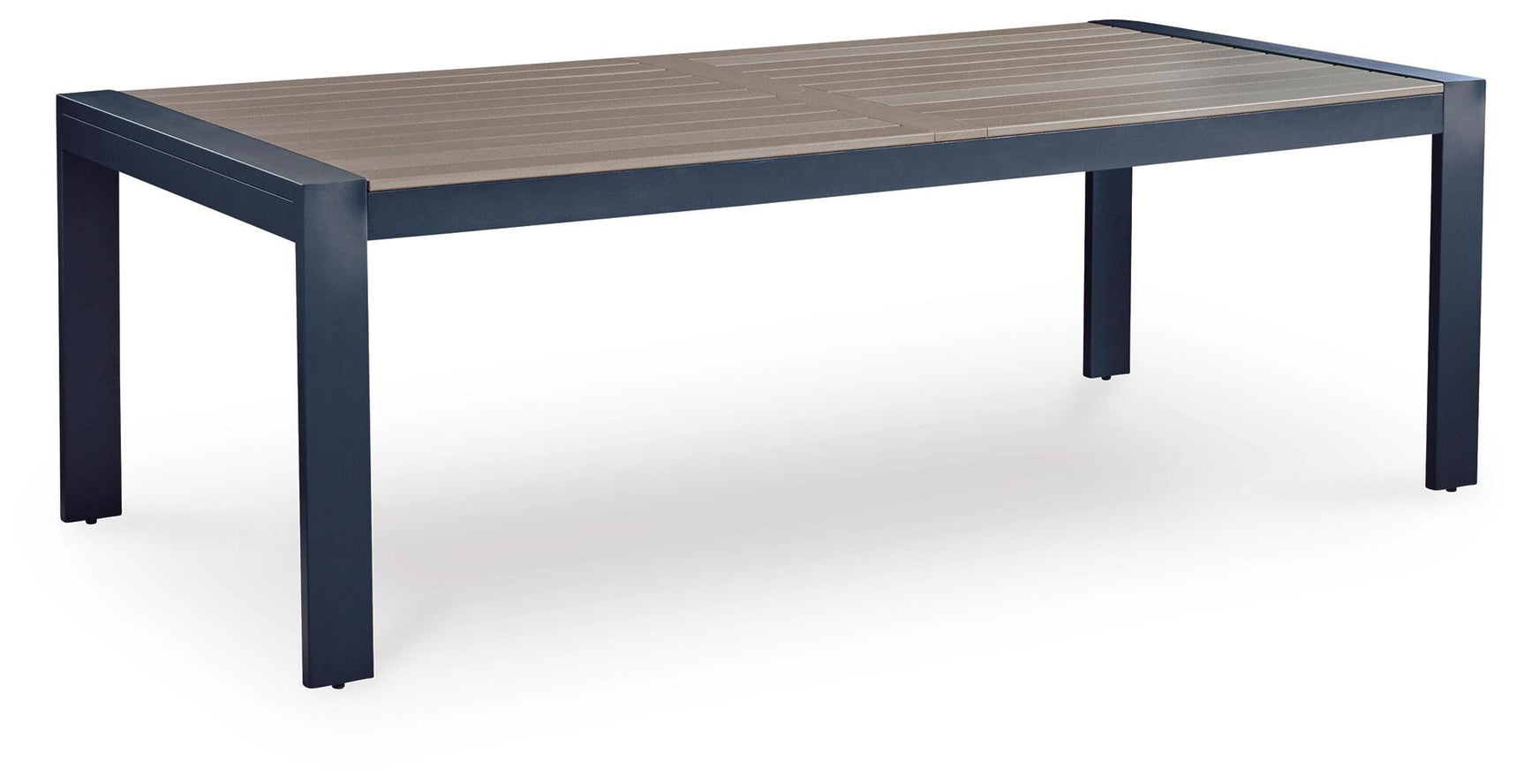 East Navy Blue/Driftwood Beach Outdoor Dining Table and 6 Chairs