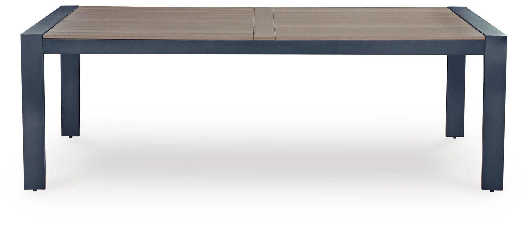 East Navy Blue/Driftwood Beach Outdoor Dining Table and 6 Chairs