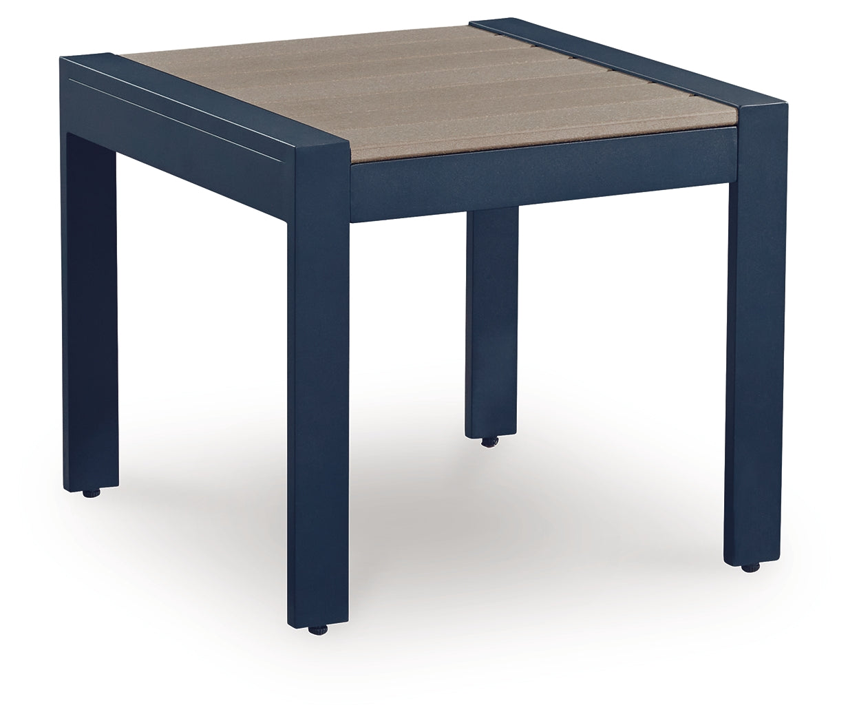 East Beach Navy Blue/Driftwood Outdoor End Table