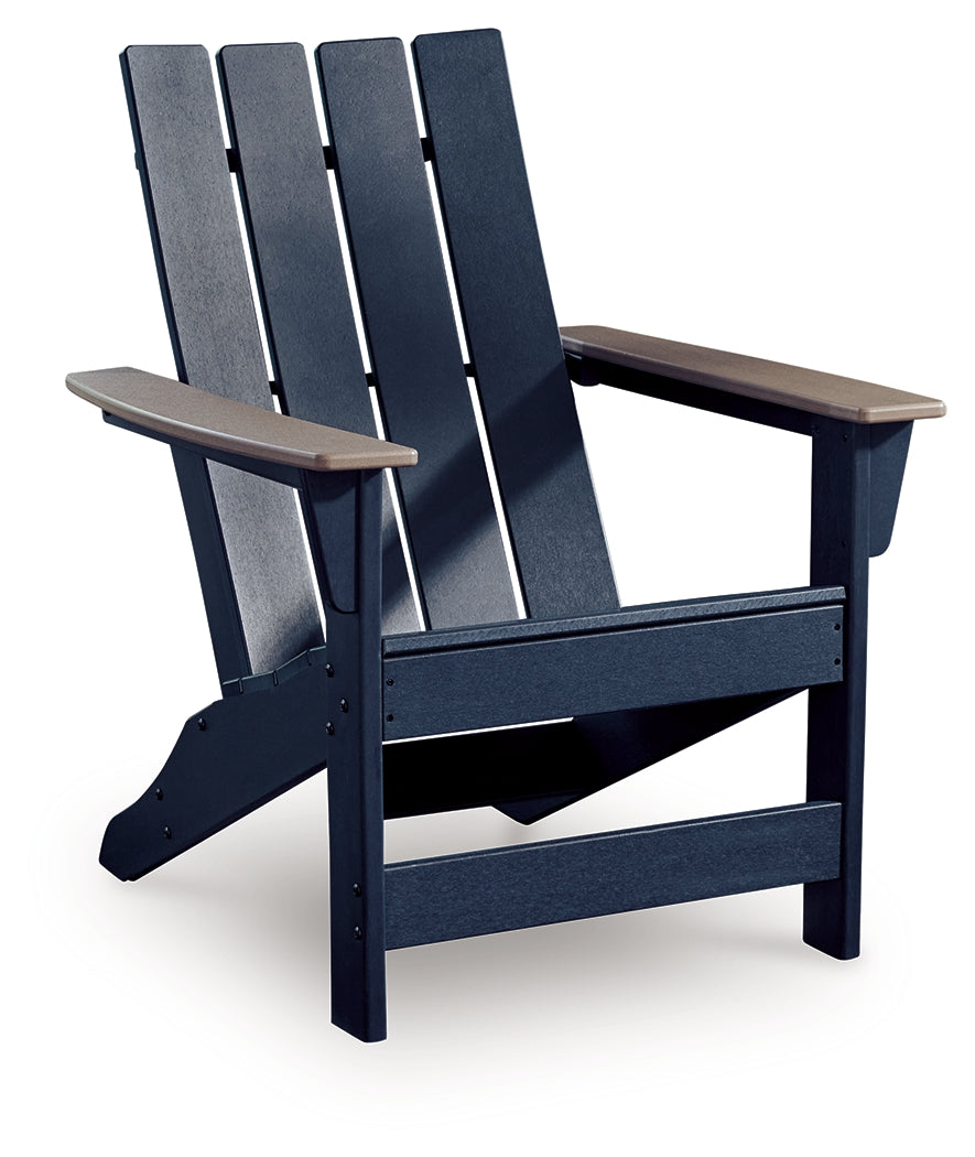 East Beach Navy Blue/Driftwood Adirondack Chair