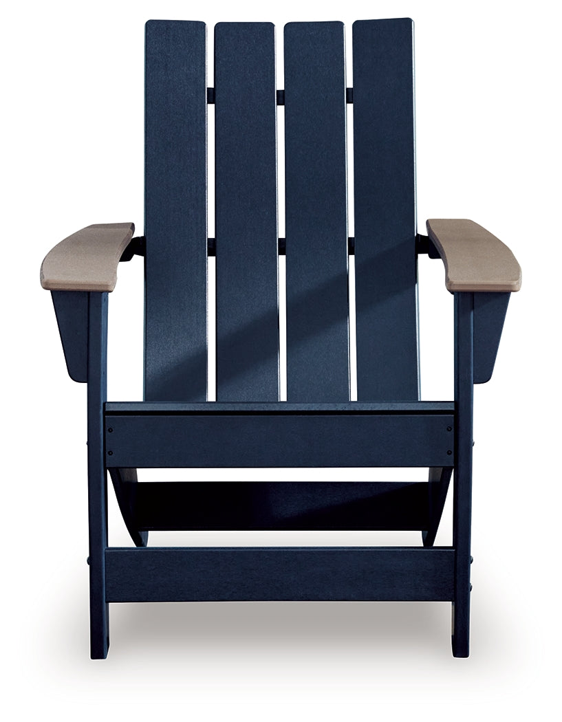 East Beach Navy Blue/Driftwood Adirondack Chair