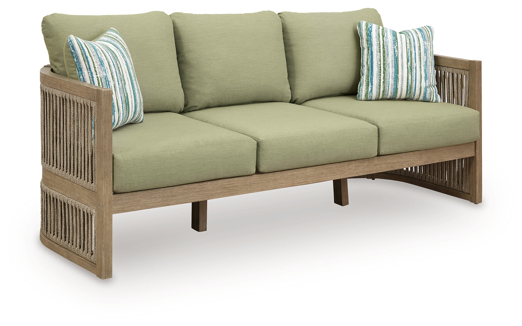 Serena Beige/Green Shores Outdoor Sofa and Chair