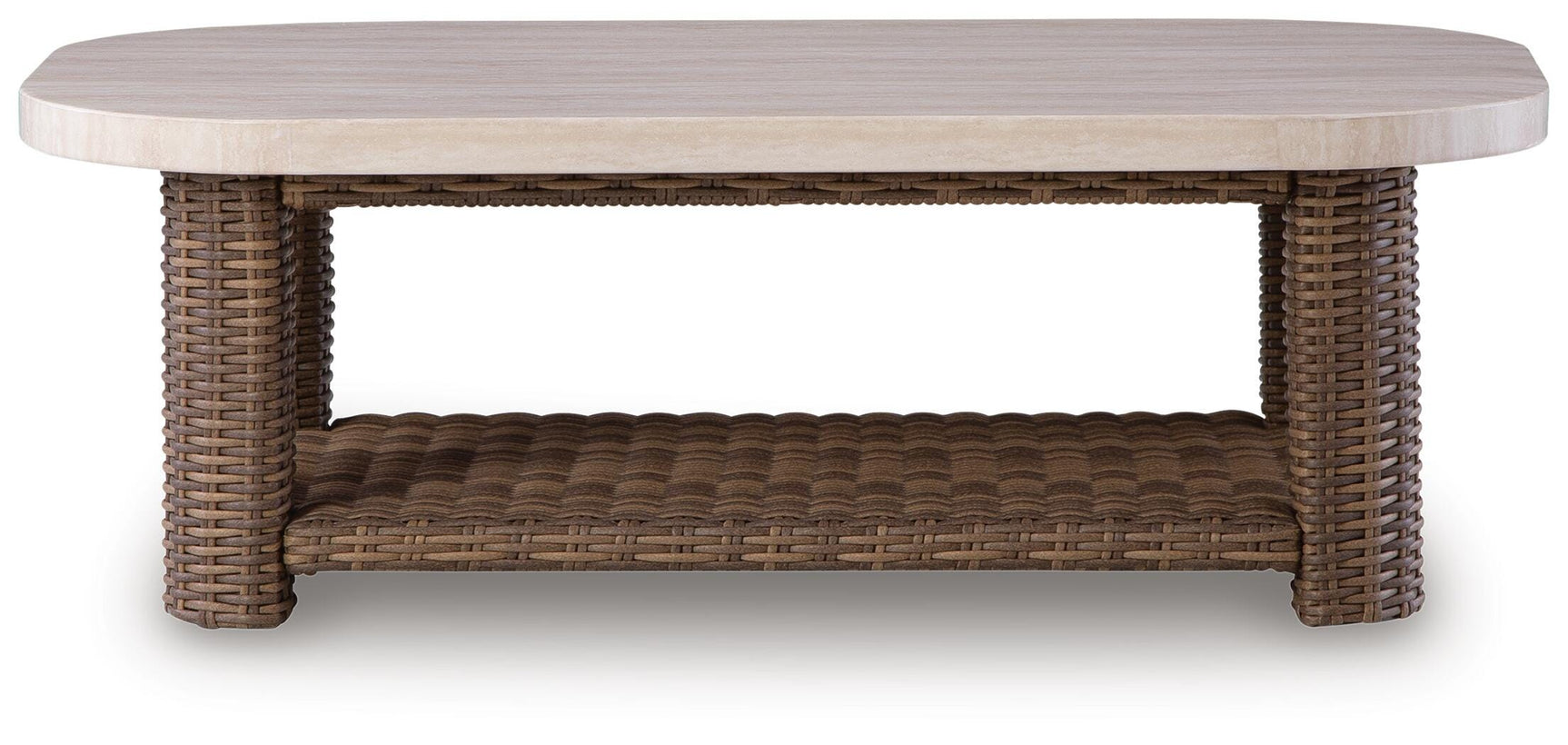 Dolan Creek Beige/Brown Outdoor Coffee Table
