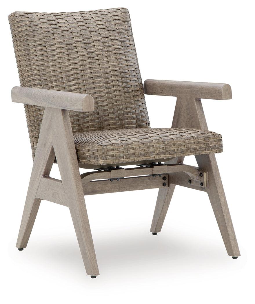 Cliff Trails Beige Outdoor Rocking Arm Chair (Set of 2)
