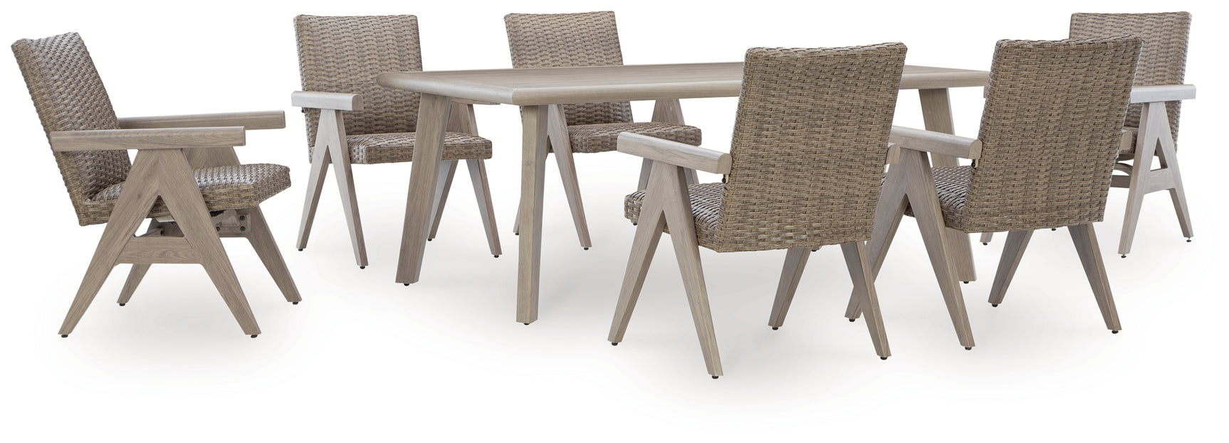 Cliff Beige Trails Outdoor Dining Table and 6 Chairs