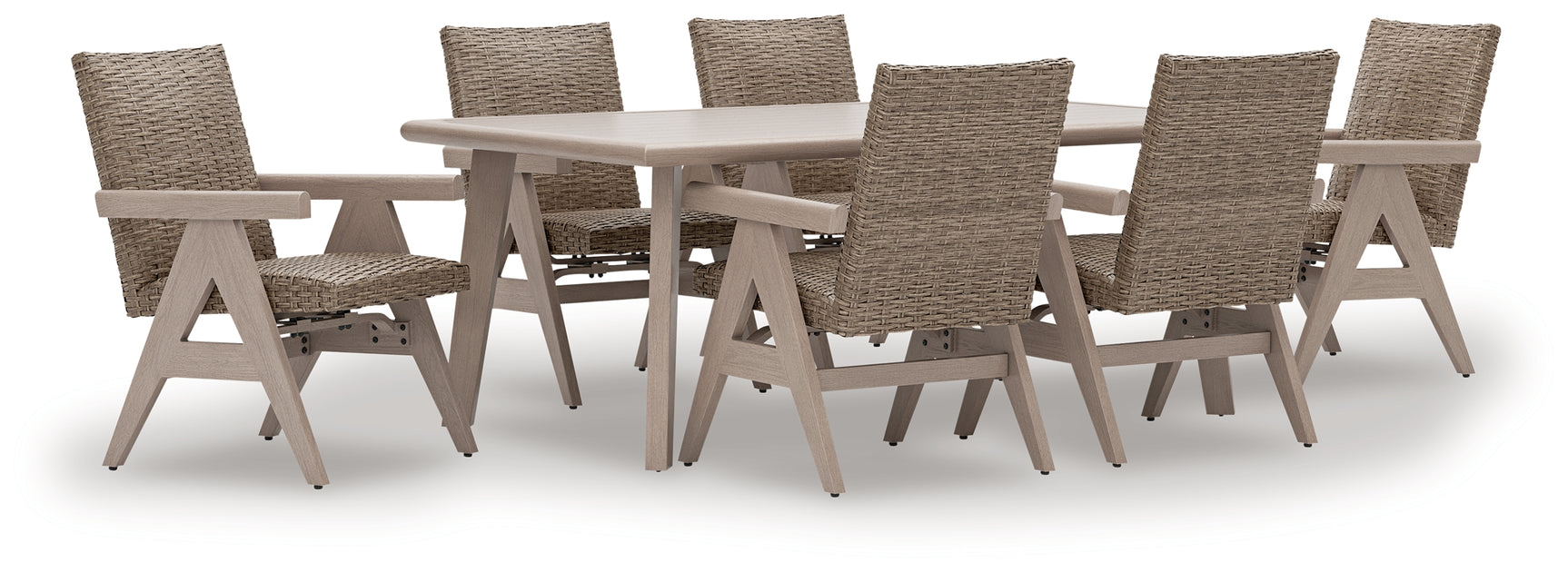 Cliff Beige Trails Outdoor Dining Table and 6 Chairs