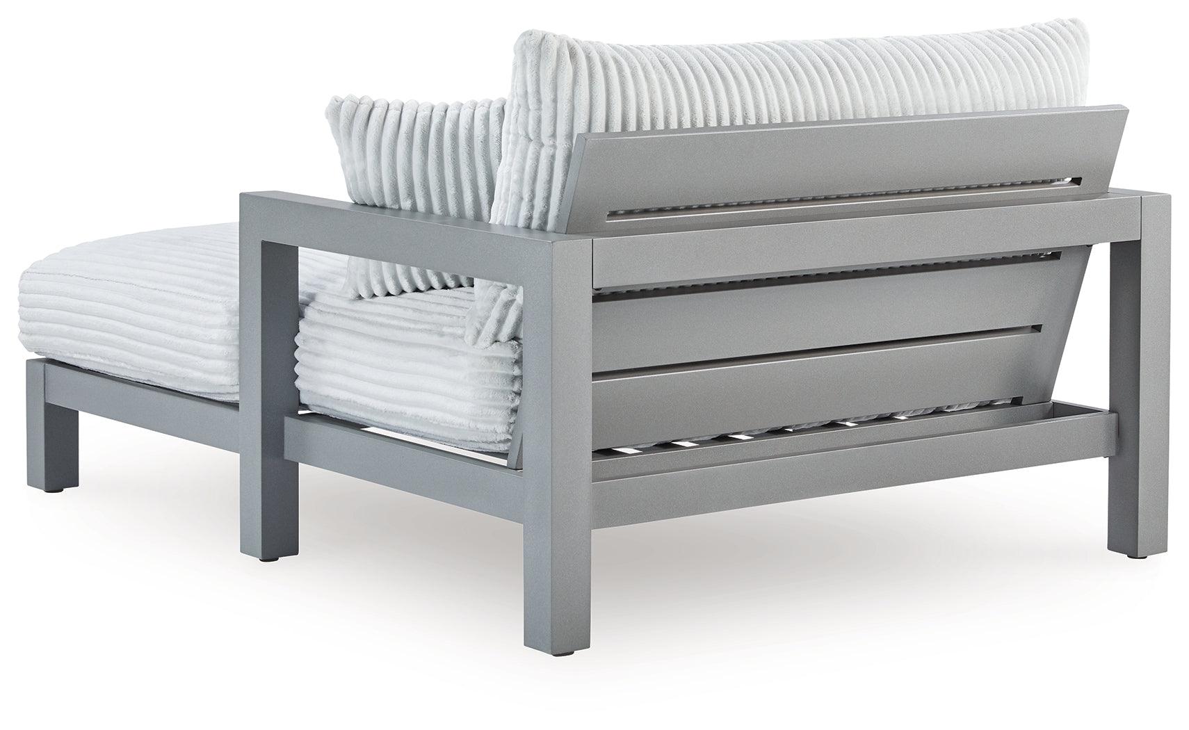 Hurley Park Gray Nuvella® Outdoor Chaise Lounge with Cushion