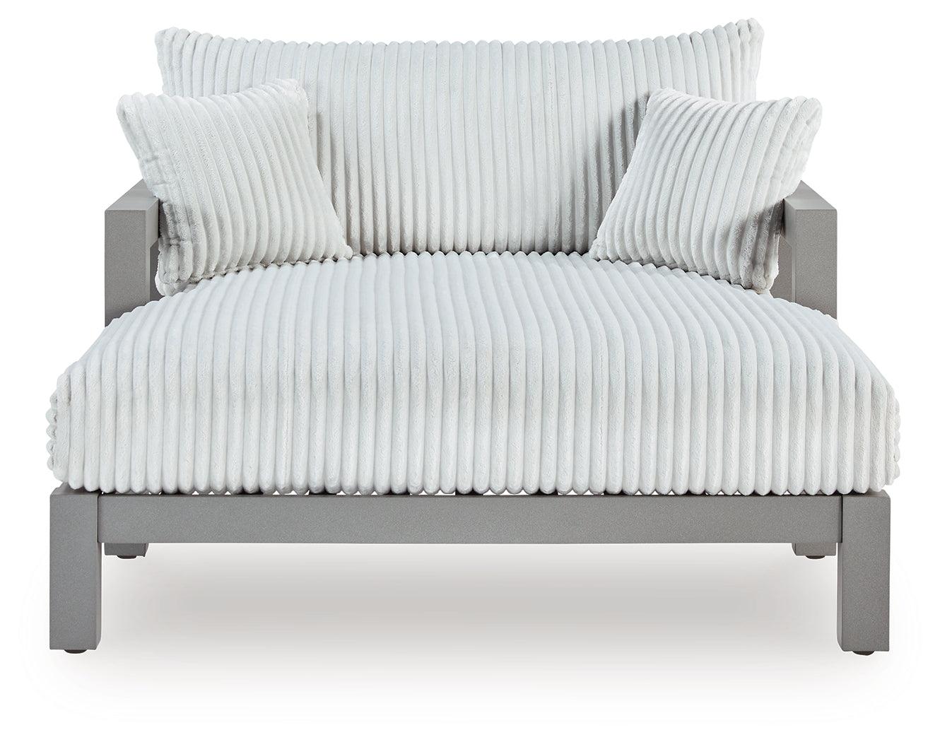 Hurley Park Gray Nuvella® Outdoor Chaise Lounge with Cushion