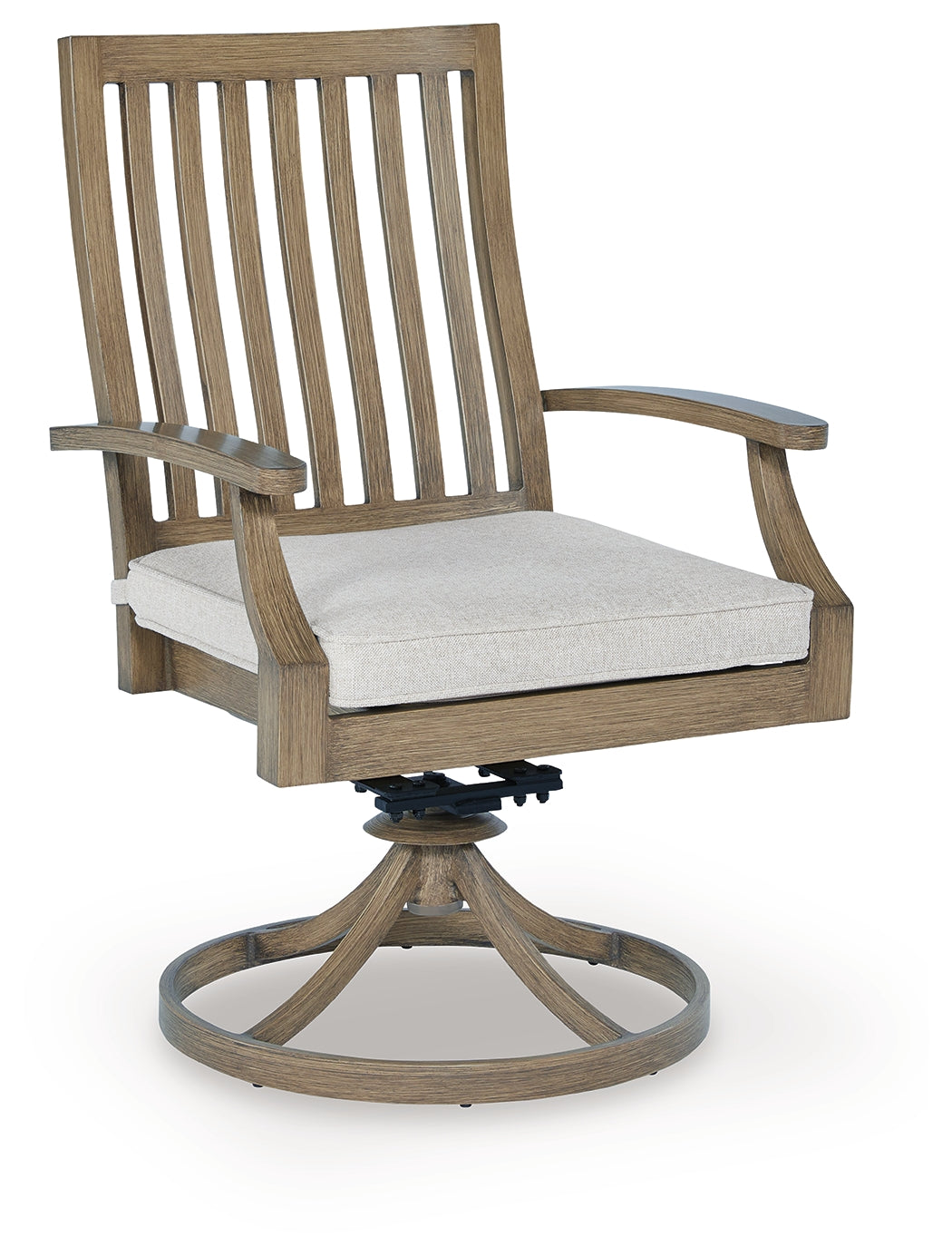 Rainier Ranch Brown/Beige Outdoor Swivel Chair with Cushion (Set of 2)