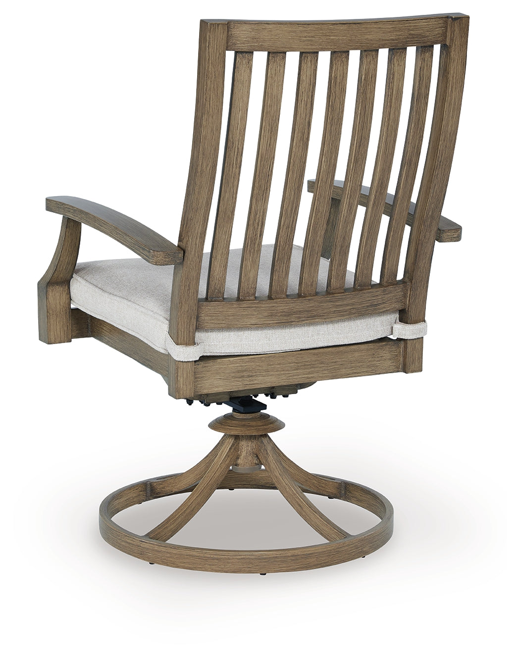 Rainier Ranch Brown/Beige Outdoor Swivel Chair with Cushion (Set of 2)