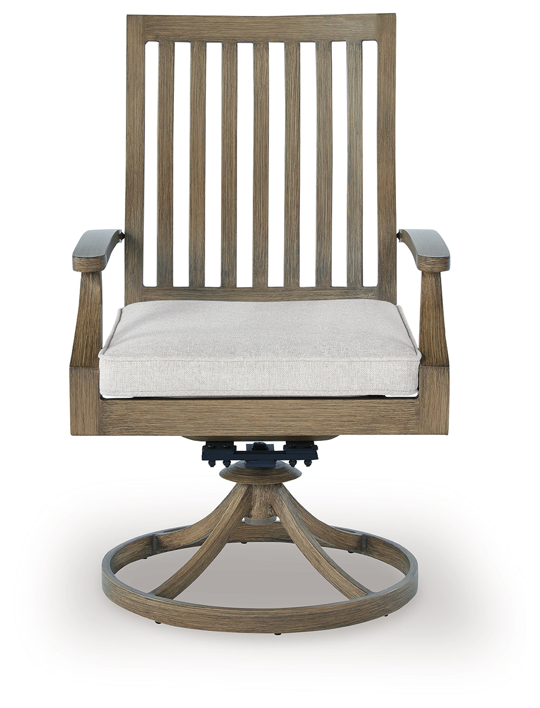 Rainier Ranch Brown/Beige Outdoor Swivel Chair with Cushion (Set of 2)