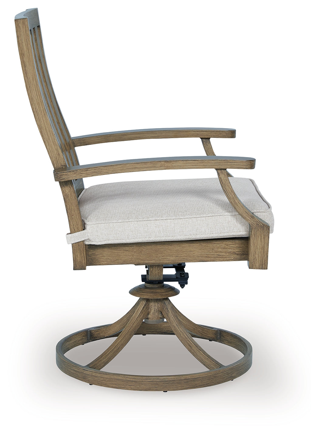 Rainier Ranch Brown/Beige Outdoor Swivel Chair with Cushion (Set of 2)