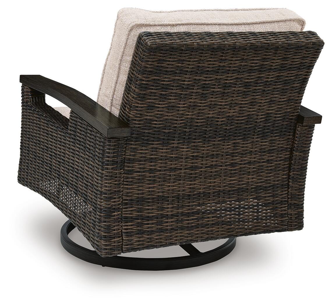 Monterey Point Dark Brown Outdoor Swivel Lounge Chair (Set of 2)