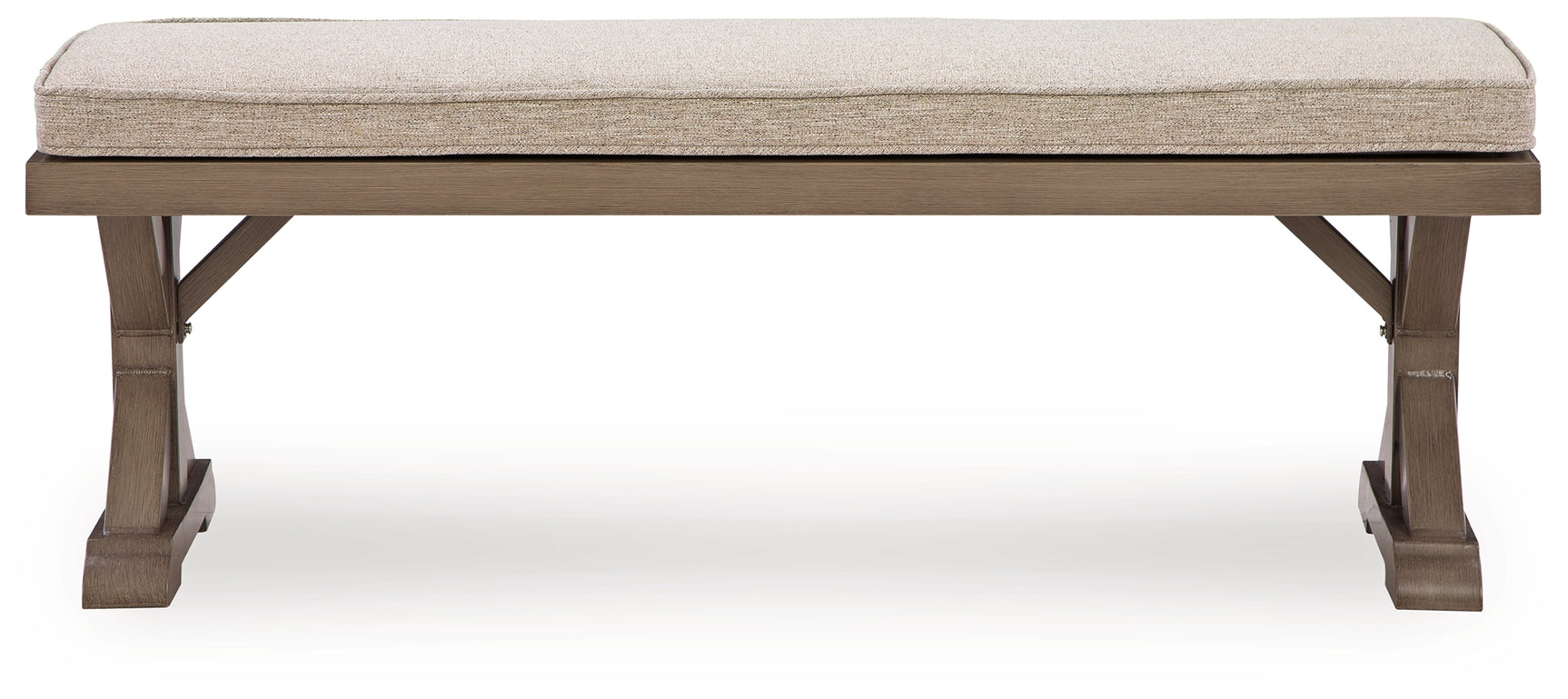 Laguna Heights Beige Bench with Cushion