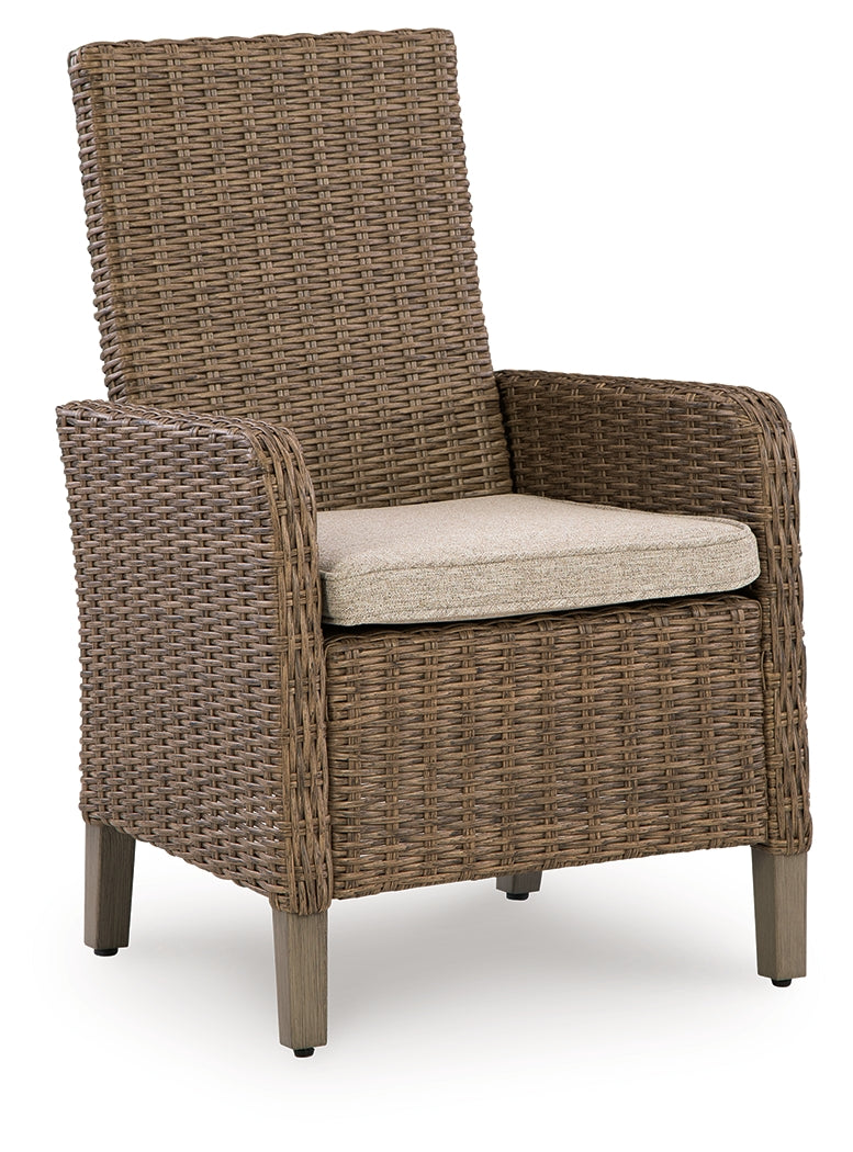 Laguna Heights Beige Arm Chair with Cushion (Set of 2)