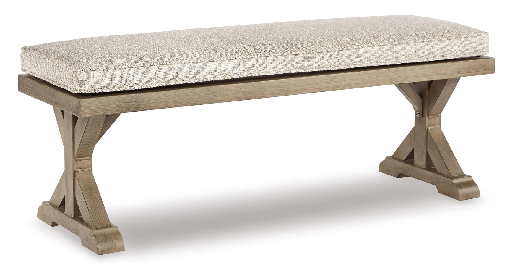 Beachcroft Beige Outdoor Dining Table And 4 Chairs Bench