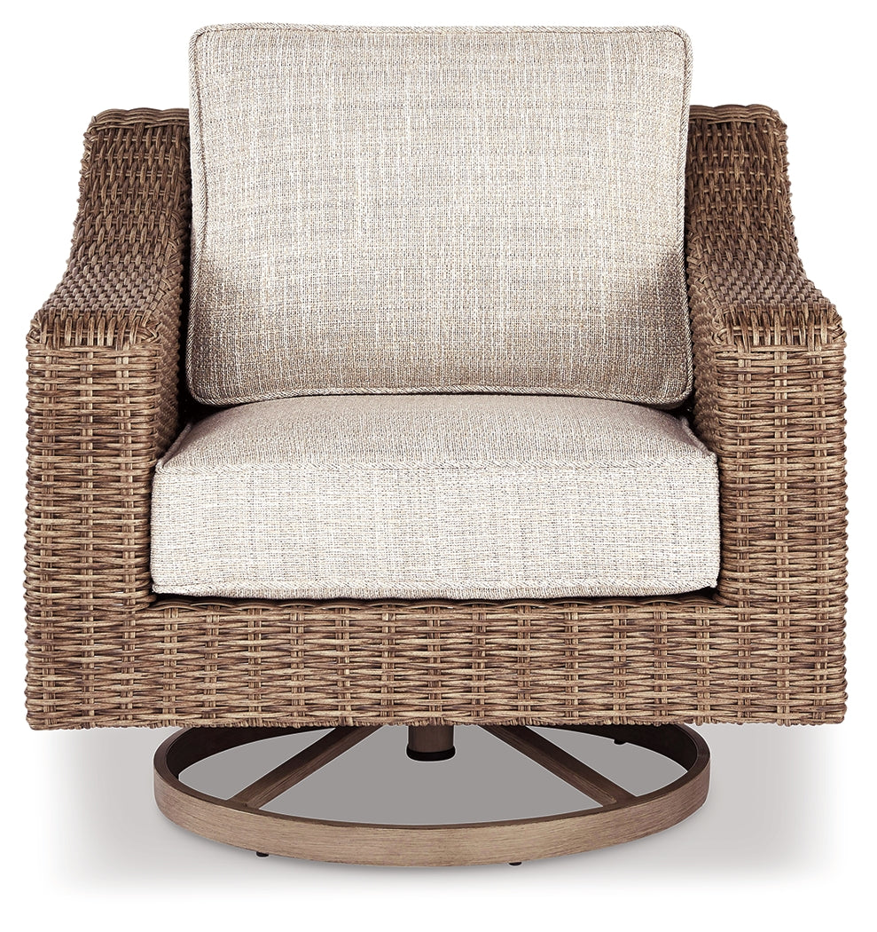 Beachcroft Beige Outdoor Sofa, Loveseat and Chair