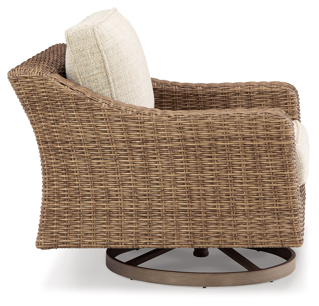 Beachcroft Beige Outdoor Sofa, Loveseat and Chair