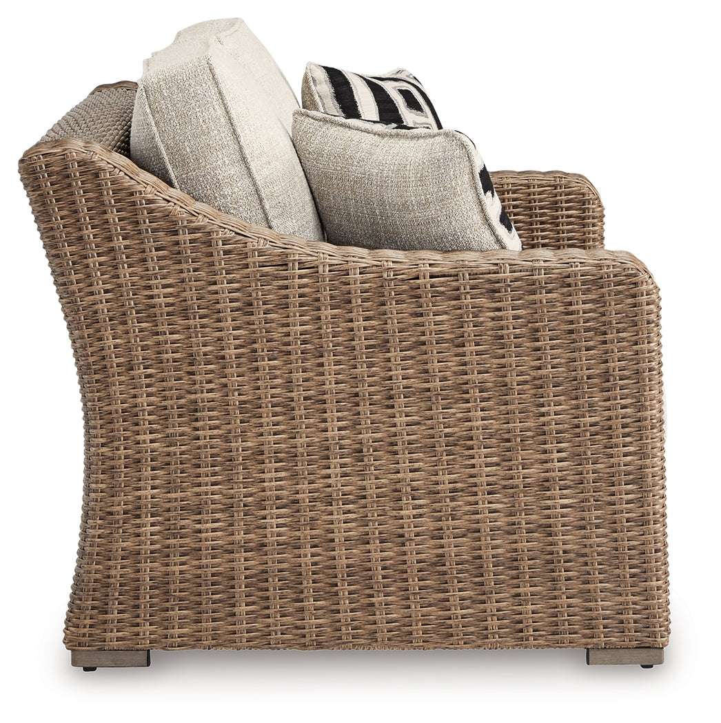Beachcroft Beige Outdoor Sofa, Loveseat and Chair