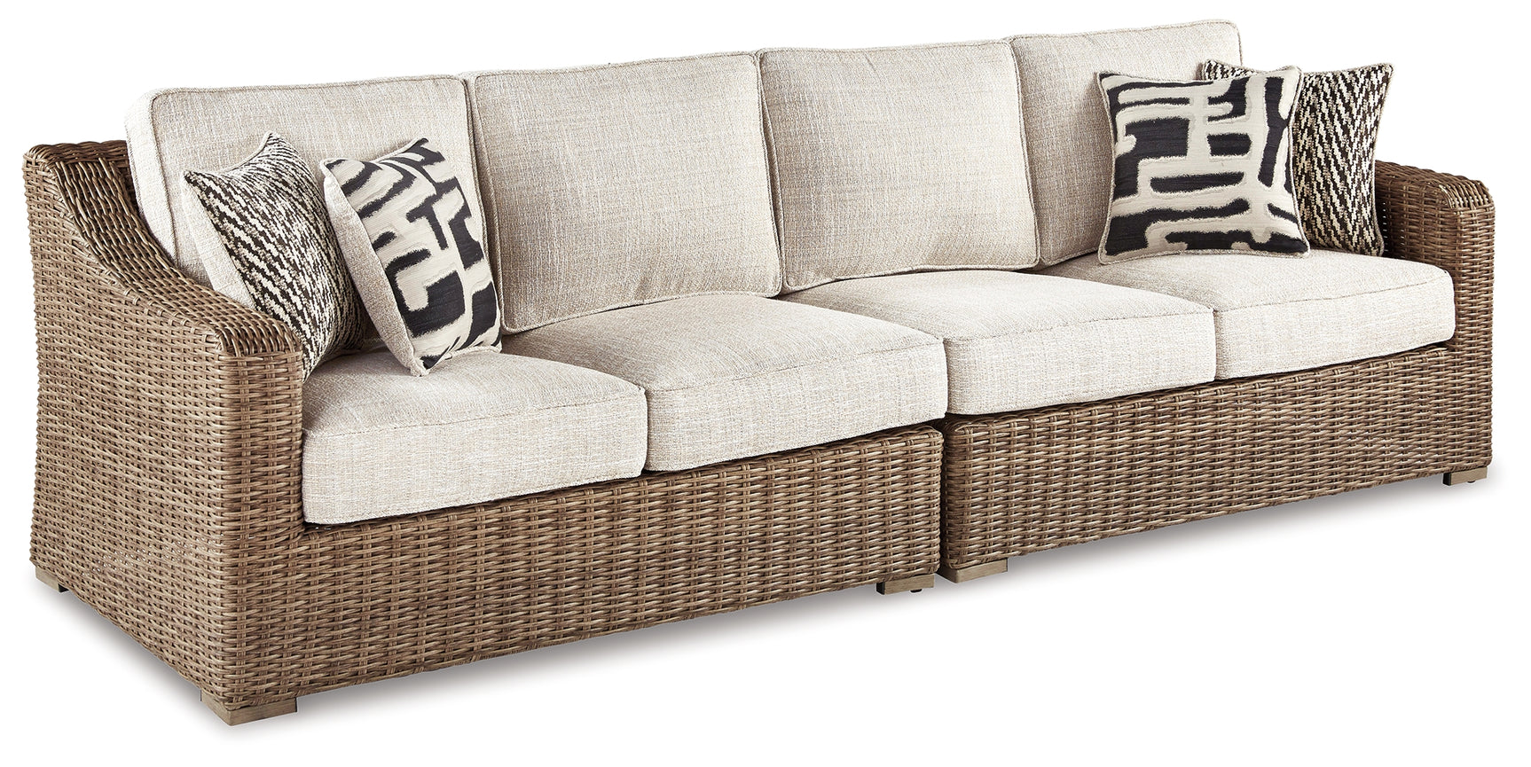 Beachcroft Beige 2-Piece Outdoor Sectional with Chair