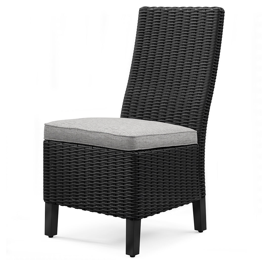 Beachcroft Black/Light Gray Outdoor Dining Table and 6 Chairs